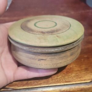 Vintage Wooden Hand Turned Trinket Box